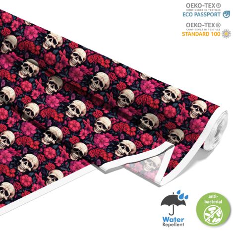 TISSUS DÉCORATIFS D'EXTÉRIEUR OXFORD - Motif Crâne I DX4556 (1/5)