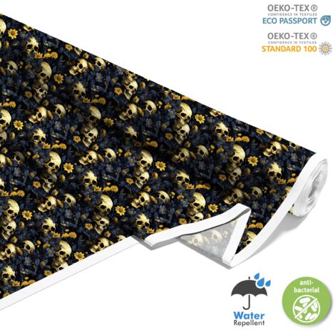 TISSUS DÉCORATIFS D'EXTÉRIEUR OXFORD - Motif Crâne I DX4770 (1/5)