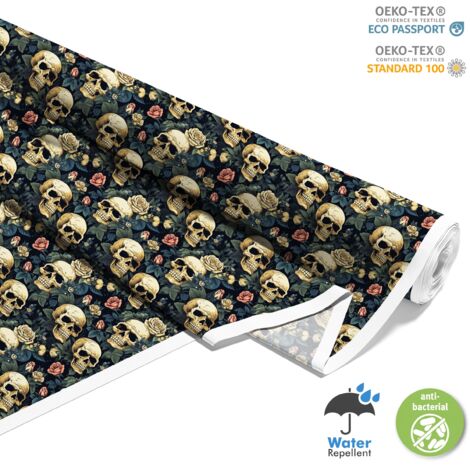 TISSUS DÉCORATIFS D'EXTÉRIEUR OXFORD - Motif Crâne I DX4458 (1/5)