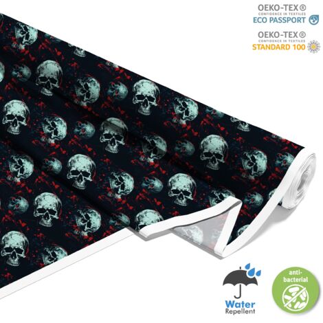 TISSUS DÉCORATIFS D'EXTÉRIEUR OXFORD - Motif Crâne I DX4891 (1/5)