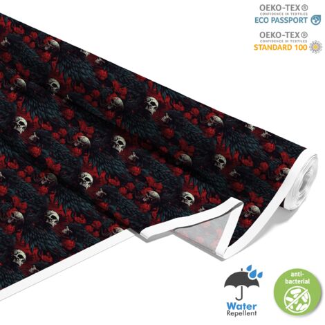 TISSUS DÉCORATIFS D'EXTÉRIEUR OXFORD - Motif Crâne I DX4953 (1/5)