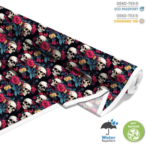 TISSUS DÉCORATIFS D'EXTÉRIEUR OXFORD - Motif Crâne I DX5015 (1/5)