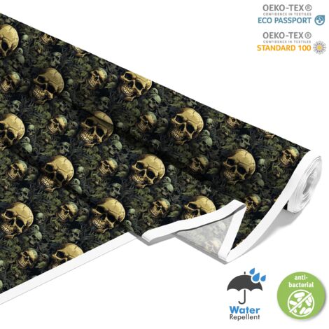 TISSUS DÉCORATIFS D'EXTÉRIEUR OXFORD - Motif Crâne I DX4204 (1/5)