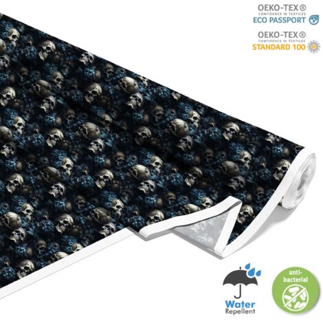 TISSUS DÉCORATIFS D'EXTÉRIEUR OXFORD - Motif Crâne I DX4590 (1/5)