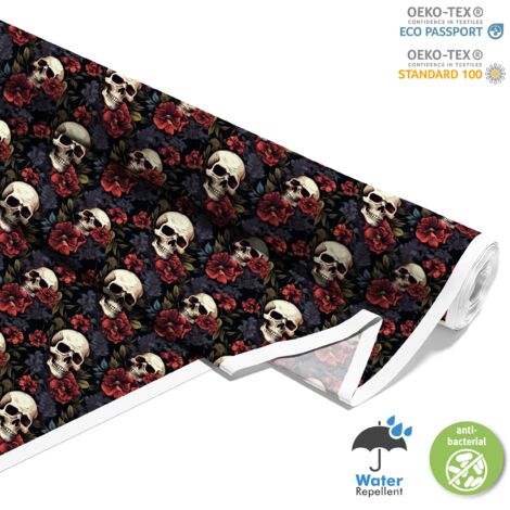 TISSUS DÉCORATIFS D'EXTÉRIEUR OXFORD - Motif Crâne I DX4826 (1/5)