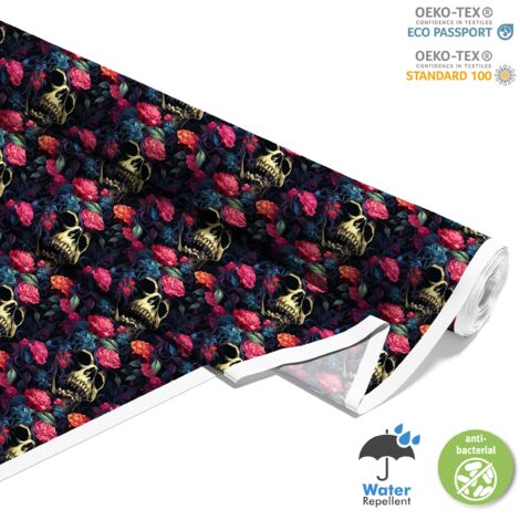TISSUS DÉCORATIFS D'EXTÉRIEUR OXFORD - Motif Crâne I DX4344 (1/5)