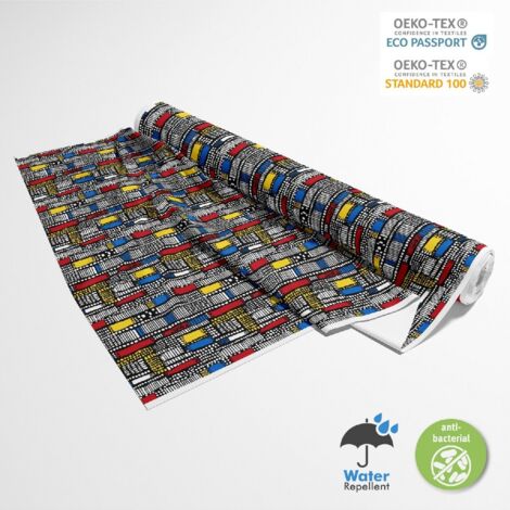 TISSUS DÉCORATIFS D'EXTÉRIEUR OXFORD - Motif africain DX18028 (1/5)