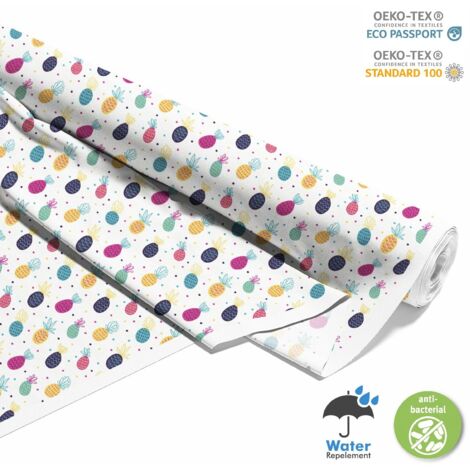 TISSUS DÉCORATIFS D'EXTÉRIEUR OXFORD - Motif Ananas et Pois I DX170 (1/5)