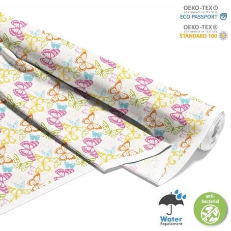 TISSUS DÉCORATIFS D'EXTÉRIEUR OXFORD - Motif papillons colorés I DX098 (1/5)