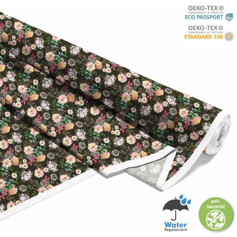 TISSUS DÉCORATIFS D'EXTÉRIEUR OXFORD - motif fleurs champêtres (1/5)