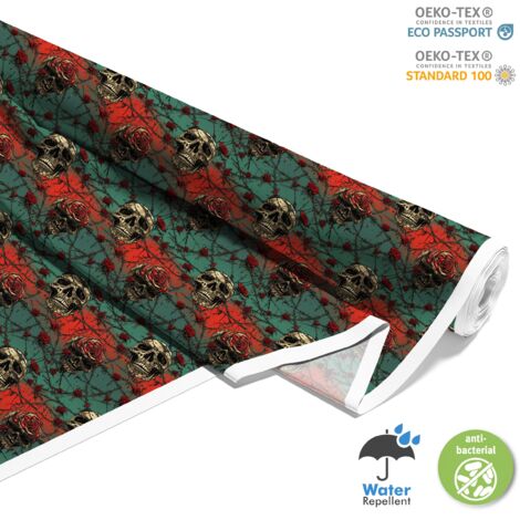 TISSUS DÉCORATIFS D'EXTÉRIEUR OXFORD - Motif Crâne I DX4442 (1/5)
