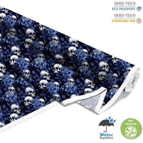 TISSUS DÉCORATIFS D'EXTÉRIEUR OXFORD - Motif Crâne I DX4647 (1/5)