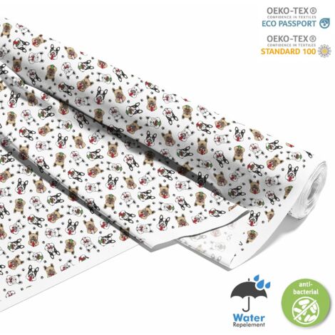 TISSUS DÉCORATIFS EXTÉRIEURS OXFORD - Motif Bouledogue Français avec cadeau (1/5)