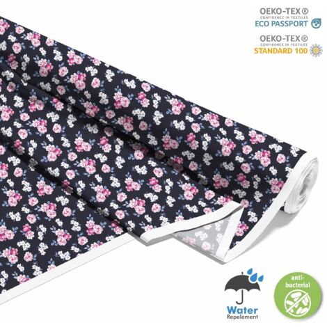 TISSUS DÉCORATIFS D'EXTÉRIEUR OXFORD - Motif fleurs aquarelles I DX219 (1/5)