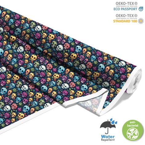 TISSUS DÉCORATIFS D'EXTÉRIEUR OXFORD - Motif Crâne I DX4715 (1/5)