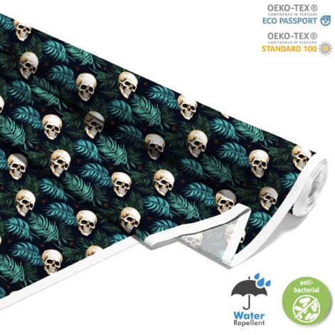 TISSUS DÉCORATIFS D'EXTÉRIEUR OXFORD - Motif Crâne I DX4329 (1/5)