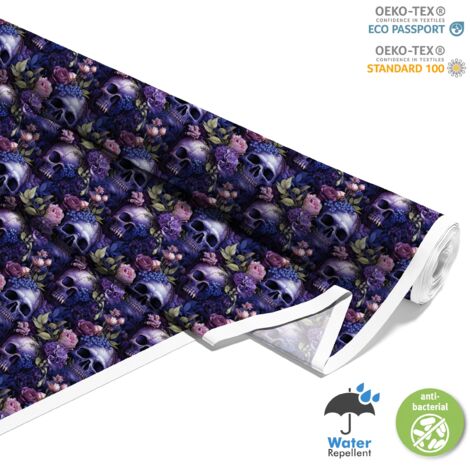 TISSUS DÉCORATIFS D'EXTÉRIEUR OXFORD - Motif Crâne I DX4727 (1/5)