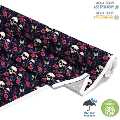 TISSUS DÉCORATIFS D'EXTÉRIEUR OXFORD - Motif Crâne I DX4836 (1/5)