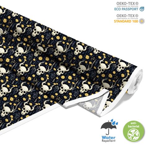 TISSUS DÉCORATIFS D'EXTÉRIEUR OXFORD - Motif Crâne I DX4550 (1/5)