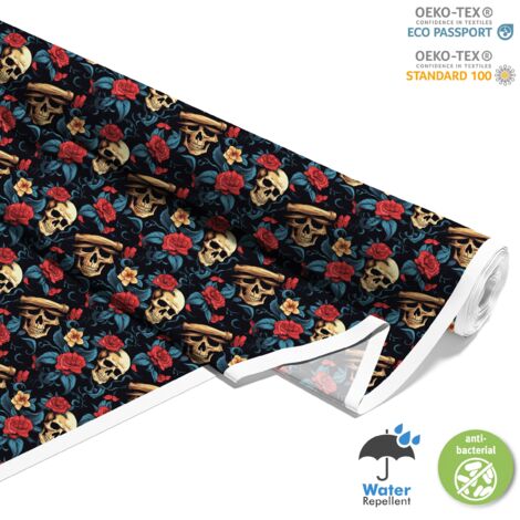 TISSUS DÉCORATIFS D'EXTÉRIEUR OXFORD - Motif Crâne I DX4599 (1/5)