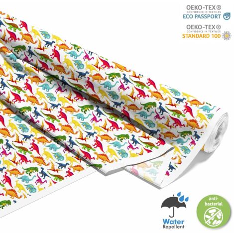 TISSUS DÉCORATIFS D'EXTÉRIEUR OXFORD - Motif Dinosaures Colorés (1/5)