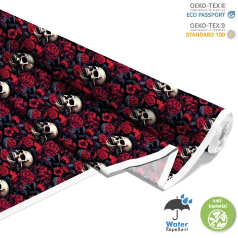 TISSUS DÉCORATIFS D'EXTÉRIEUR OXFORD - Motif Crâne I DX4796 (1/5)