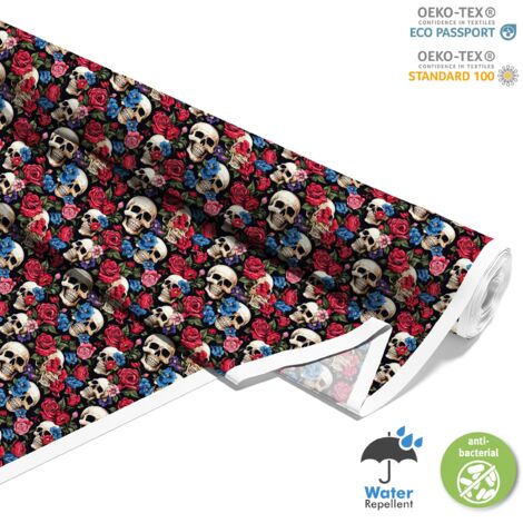 TISSUS DÉCORATIFS D'EXTÉRIEUR OXFORD - Motif Crâne I DX4351 (1/5)