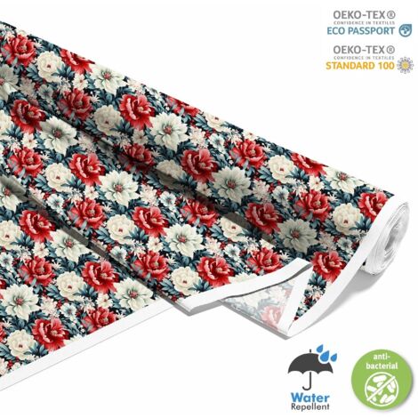 TISSUS DÉCORATIFS D'EXTÉRIEUR OXFORD - Motif Fleurs I DX5482 (1/5)