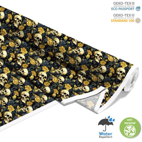 TISSUS DÉCORATIFS D'EXTÉRIEUR OXFORD - Motif Crâne I DX4945 (1/5)