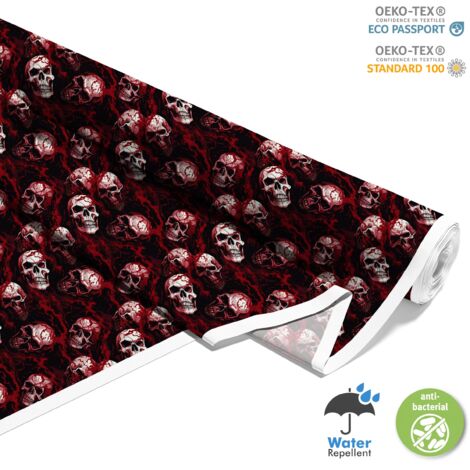 TISSUS DÉCORATIFS D'EXTÉRIEUR OXFORD - Motif Crâne I DX4587 (1/5)