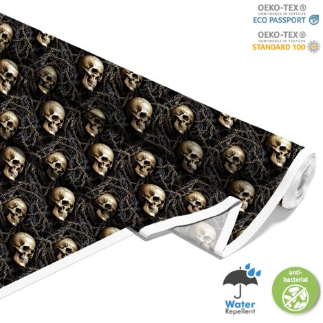 TISSUS DÉCORATIFS D'EXTÉRIEUR OXFORD - Motif Crâne I DX4408 (1/5)