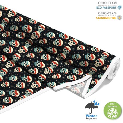 TISSUS DÉCORATIFS D'EXTÉRIEUR OXFORD - Motif Crâne I DX4428 (1/5)