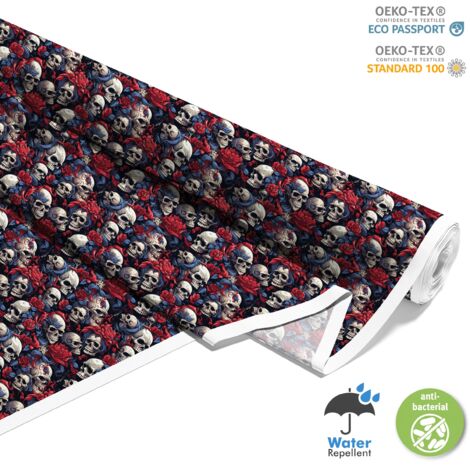 TISSUS DÉCORATIFS D'EXTÉRIEUR OXFORD - Motif Crâne I DX4516 (1/5)