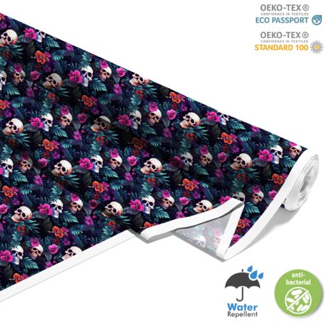 TISSUS DÉCORATIFS D'EXTÉRIEUR OXFORD - Motif Crâne I DX4418 (1/5)