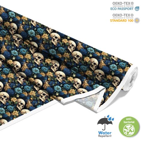 TISSUS DÉCORATIFS D'EXTÉRIEUR OXFORD - Motif Crâne I DX4675 (1/5)