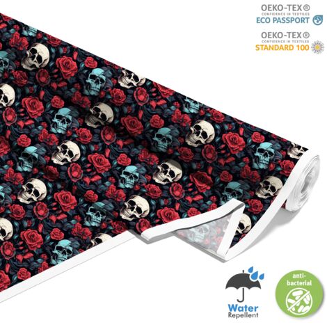 TISSUS DÉCORATIFS D'EXTÉRIEUR OXFORD - Motif Crâne I DX4714 (1/5)