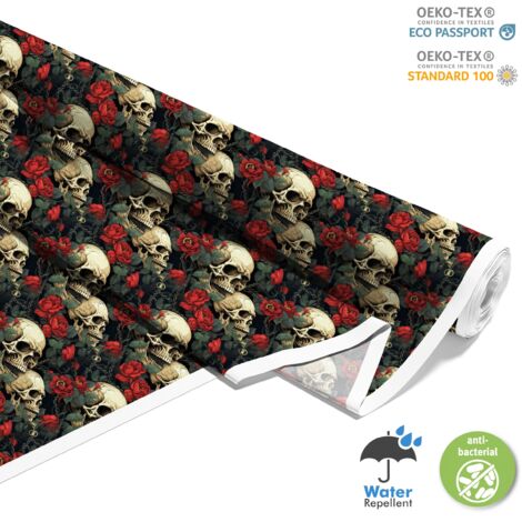 TISSUS DÉCORATIFS D'EXTÉRIEUR OXFORD - Motif Crâne I DX4060 (1/5)