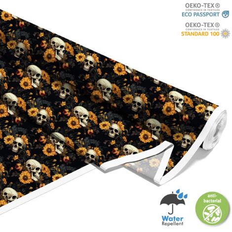 TISSUS DÉCORATIFS D'EXTÉRIEUR OXFORD - Motif Crâne I DX4096 (1/5)