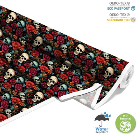 TISSUS DÉCORATIFS D'EXTÉRIEUR OXFORD - Motif Crâne I DX4628 (1/5)