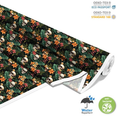 TISSUS DÉCORATIFS D'EXTÉRIEUR OXFORD - Motif Crâne I DX4951 (1/5)