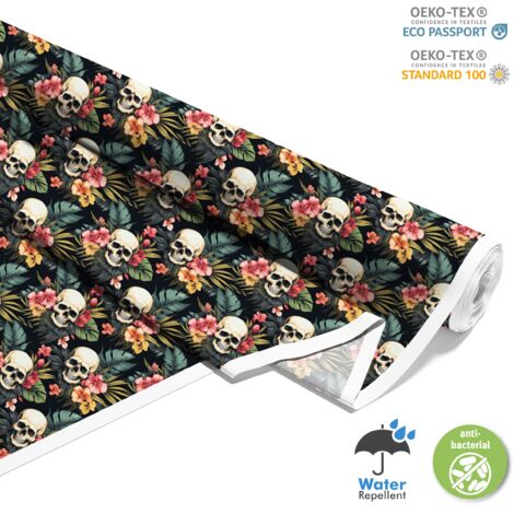 TISSUS DÉCORATIFS D'EXTÉRIEUR OXFORD - Motif Crâne I DX4242 (1/5)