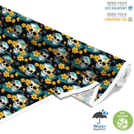TISSUS DÉCORATIFS D'EXTÉRIEUR OXFORD - Motif Crâne I DX4479 (1/5)
