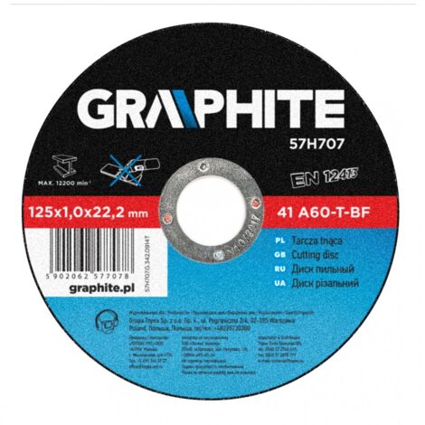 Disque à tronçonner les métaux 125 x 1,0 x 22,2 mm, 41 A60-T-BF (1/2)