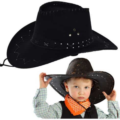 Chapeau De Cowboy Western Noir - Avec étui Rigide De Protection - Occasion