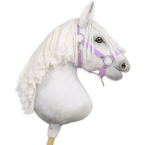 PFIFF Hobby Horse Licol « Little Mustang » Rose – Réglable Avec Rênes, Taille Unique