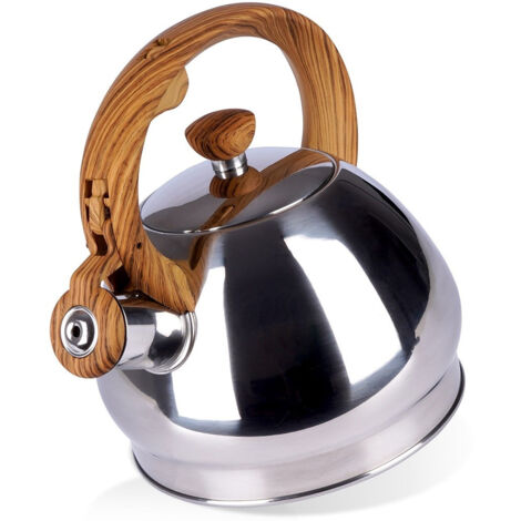 Bouilloire sifflante en acier argenté 1,5 l (1/5)