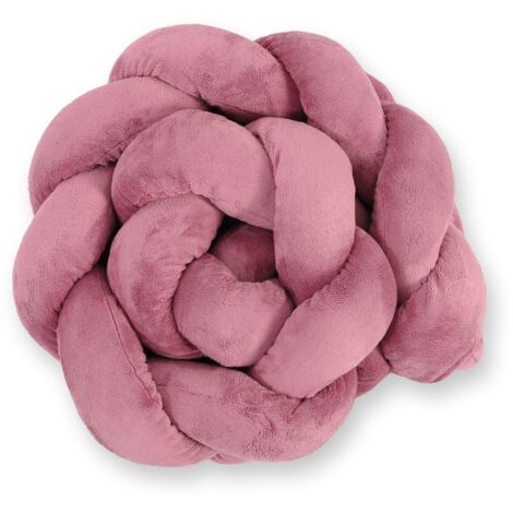 Tour de lit MINKY tressé pour lit bébé 180 cm - rose rétro