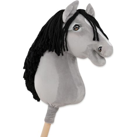 Grand cheval de loisir premium - Tobiano pie avec crinière noire A3