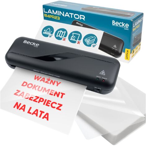 Kit de plastification : plastifieuse pour papier A4, plastifieuse à chaud et 40 pochettes