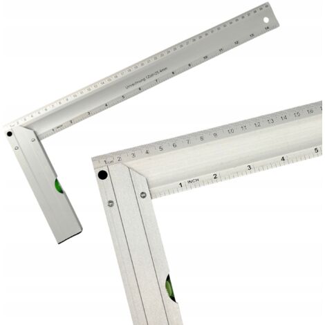 ÉQUERRE DE MENUISERIE EN ALUMINIUM AVEC NIVEAU 400 mm Universelle